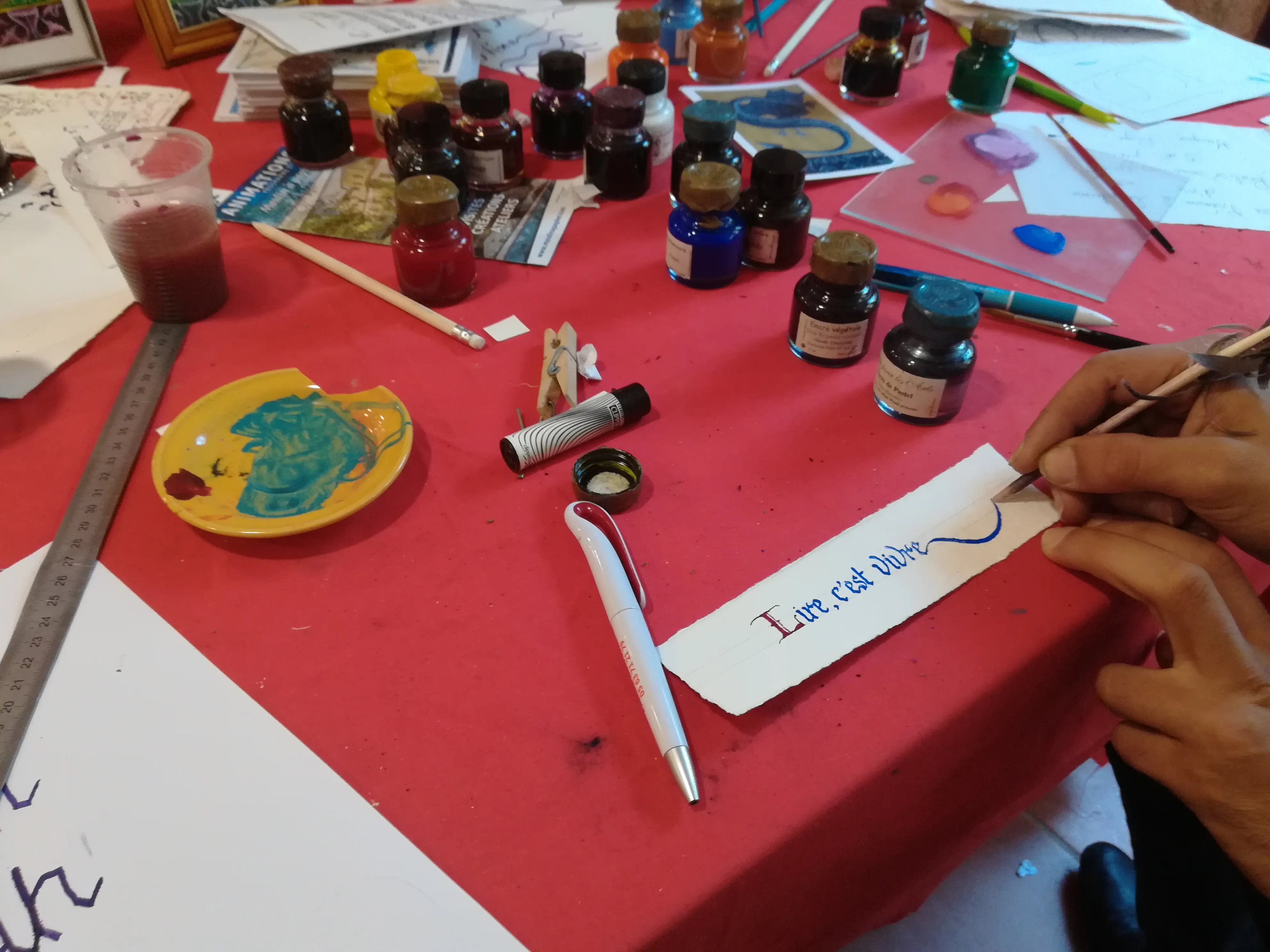 Atelier Calligraphie à la plume d’oie avec Benjamin Rialtey à 14h