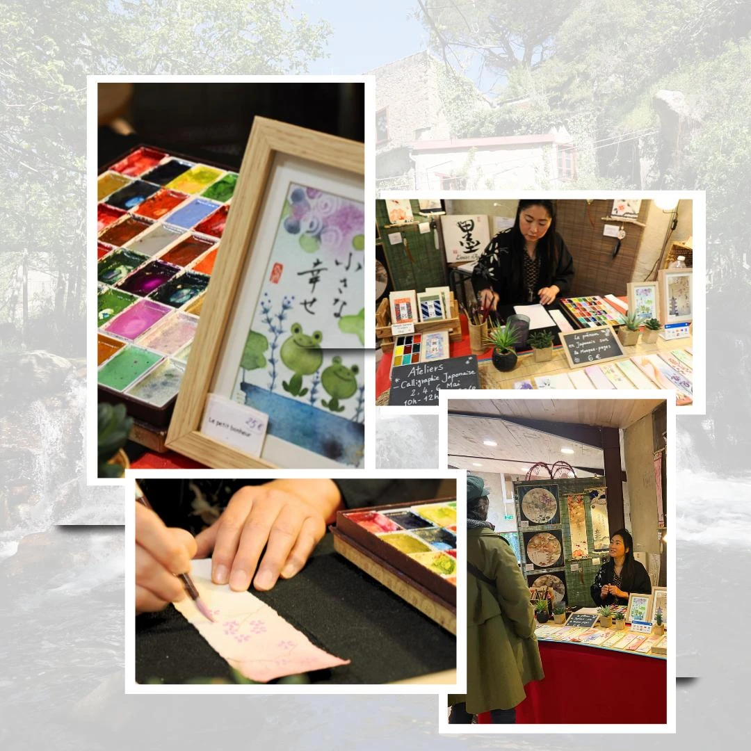 Calligraphie japonaise Animation permanente : votre marque page personnalisé