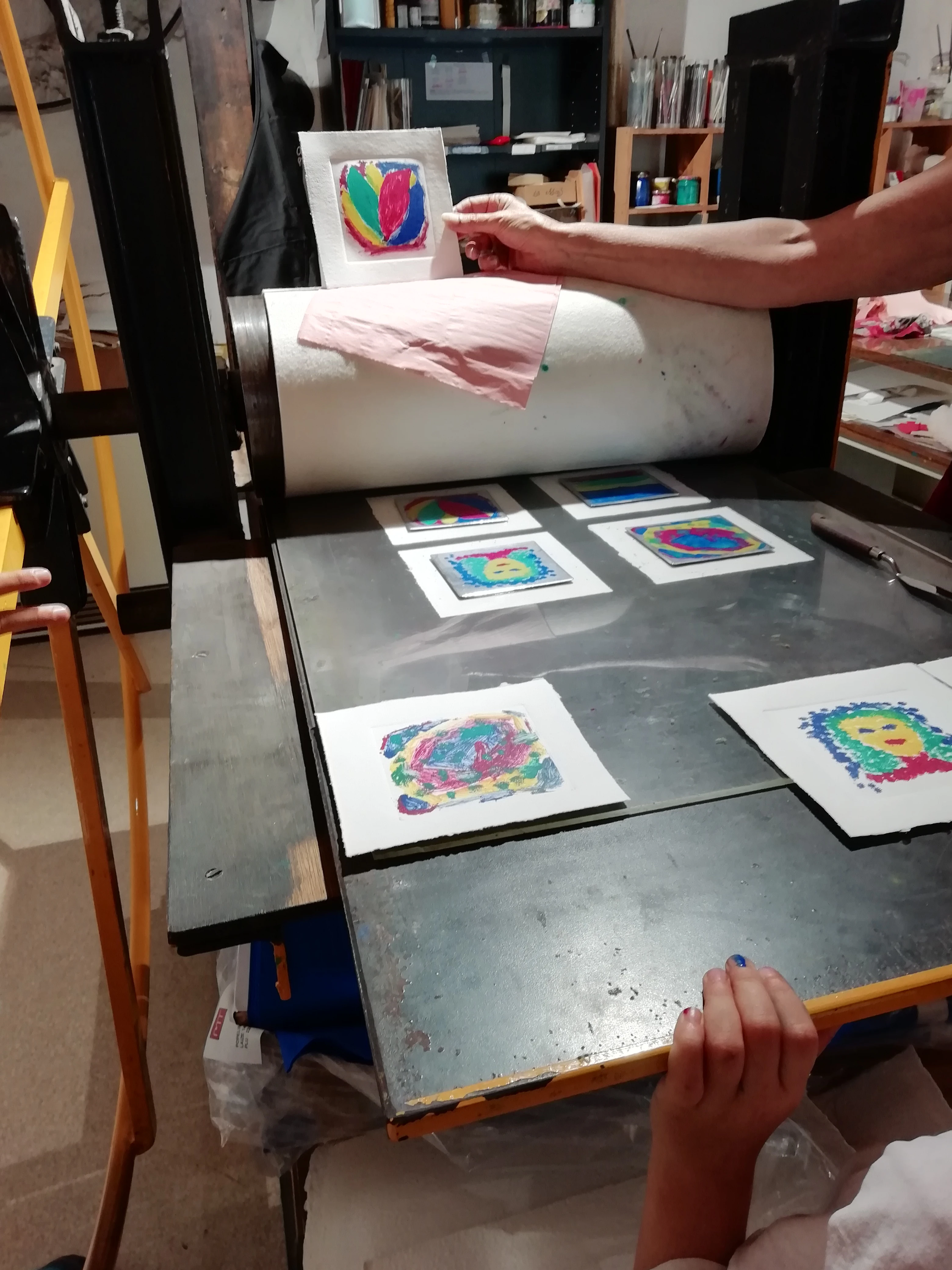 Atelier Traces, impression monotype
