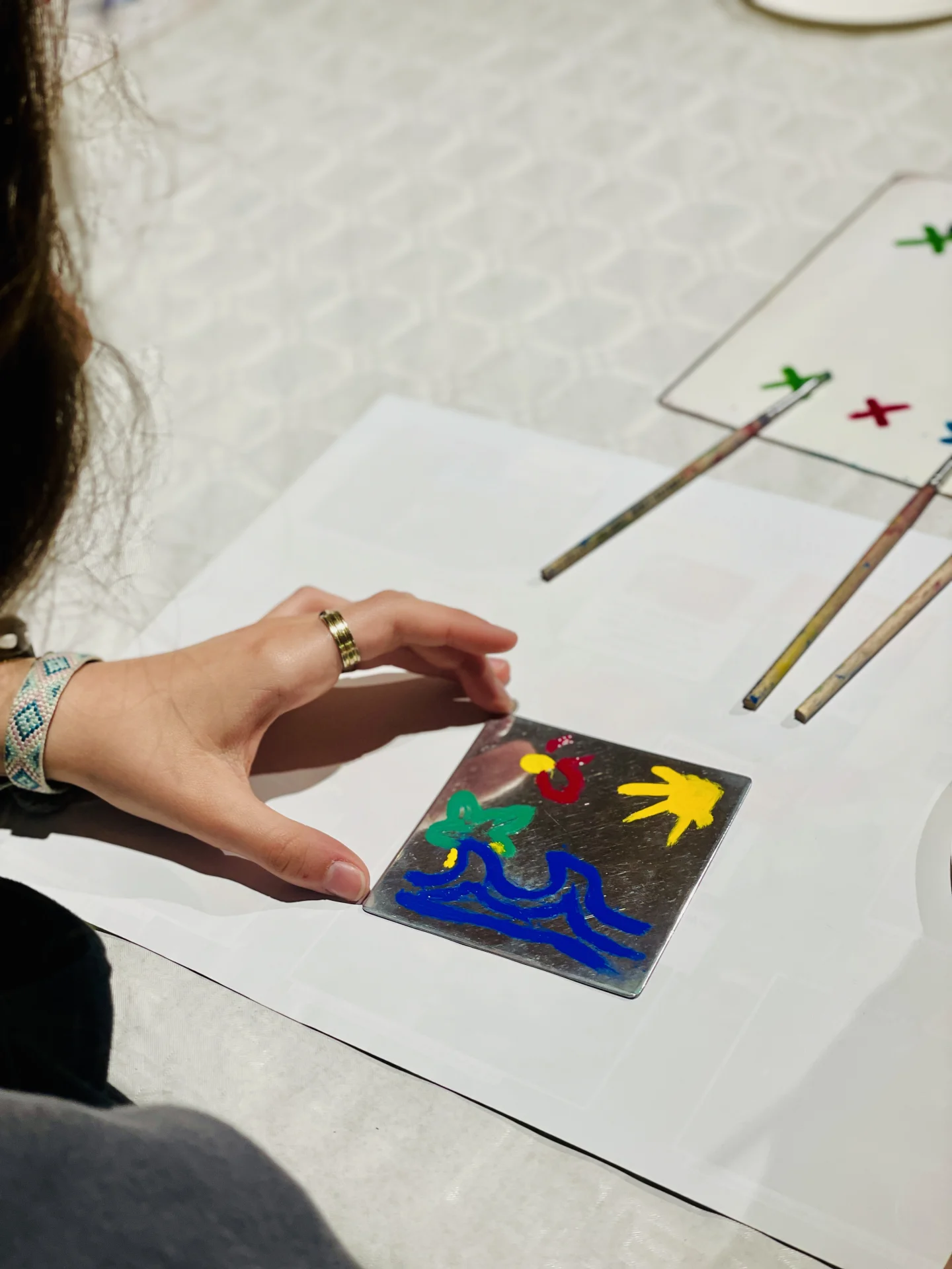 Taller de trazos, impresión monotipo, 14:30 h.