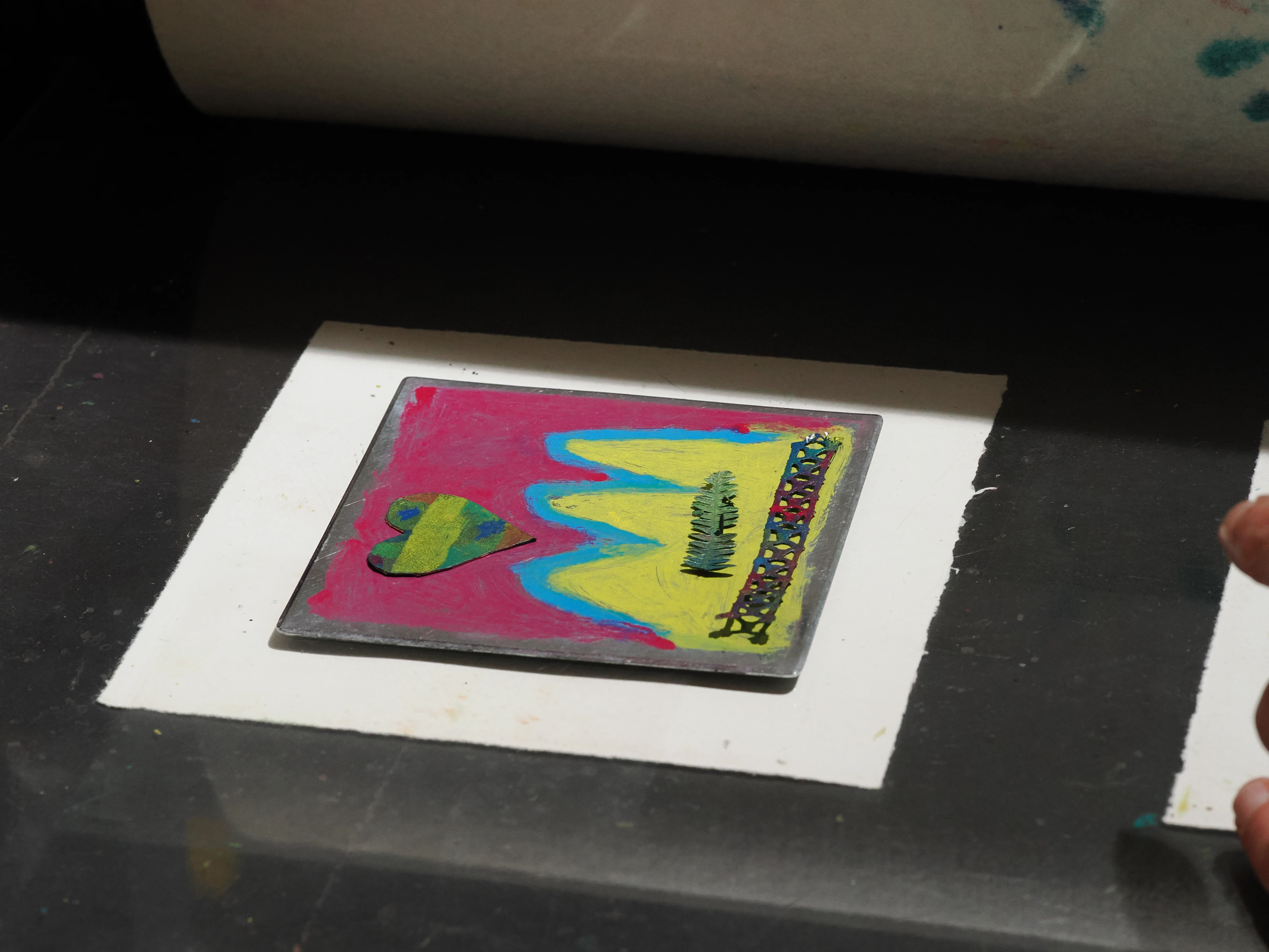 Atelier Traces, impression monotype 14h30