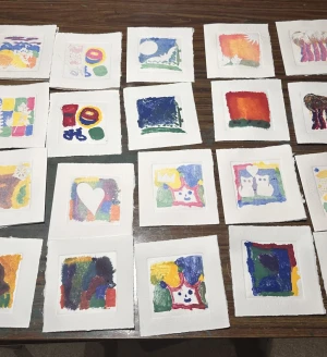 Atelier Traces, impression monotype 14h