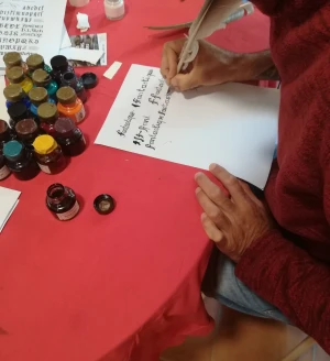Atelier Calligraphie à la plume d’oie avec Benjamin Rialtey à 14h