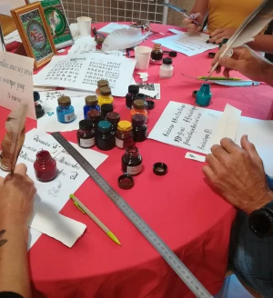 Atelier Calligraphie à la plume d’oie avec Benjamin Rialtey à 14h